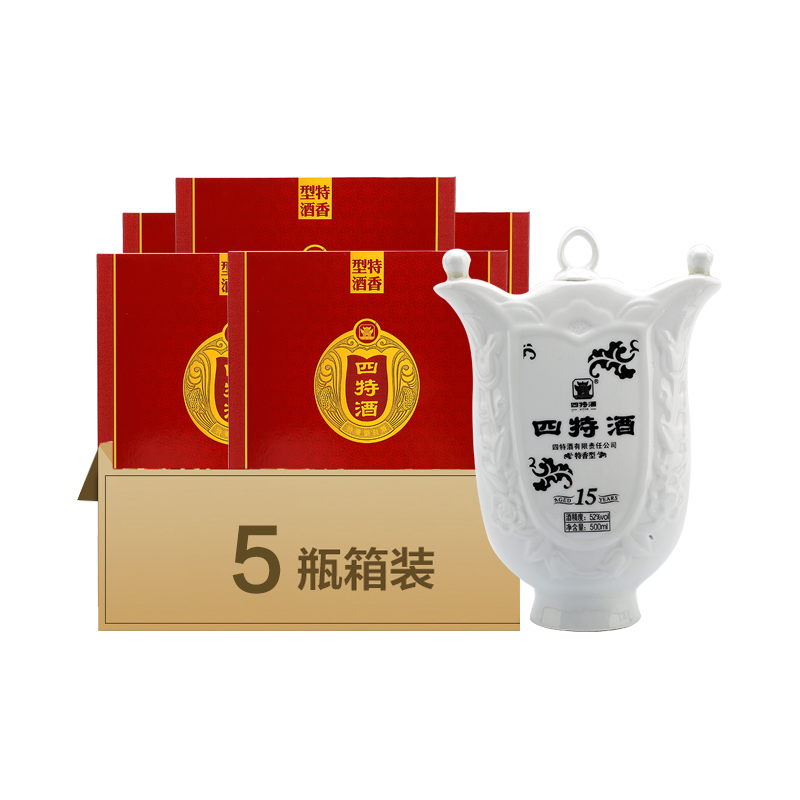 四特十五年52度特香型白酒500ml+50ml