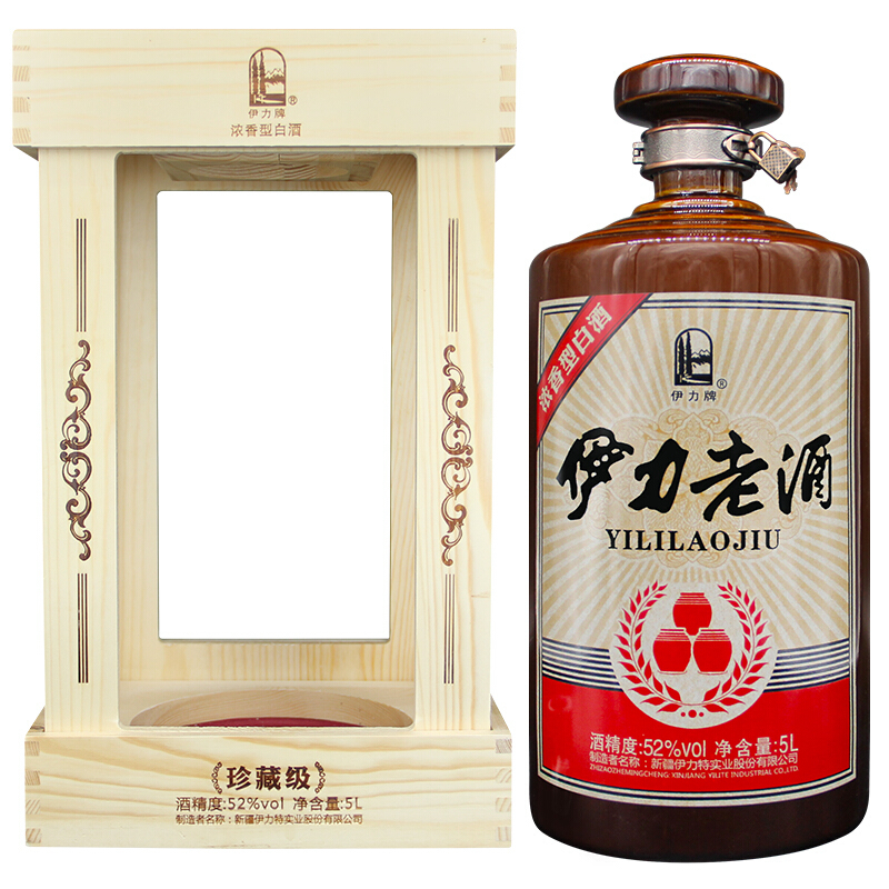 新疆伊力特伊力老酒珍藏級(jí)52度濃香型5000ml大瓶裝