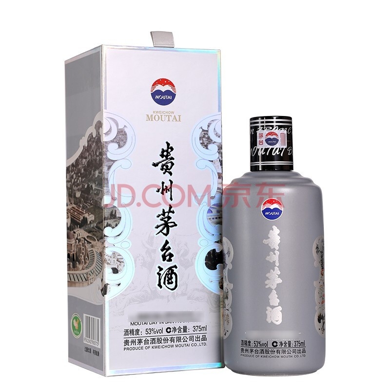 贵州茅台旧金山纪念日银瓶53度酱香型白酒375ml