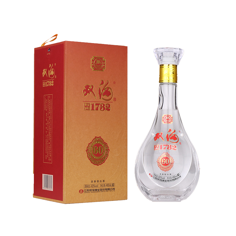 江蘇省雙溝酒1732經(jīng)典60 40度濃香型480ml單瓶裝