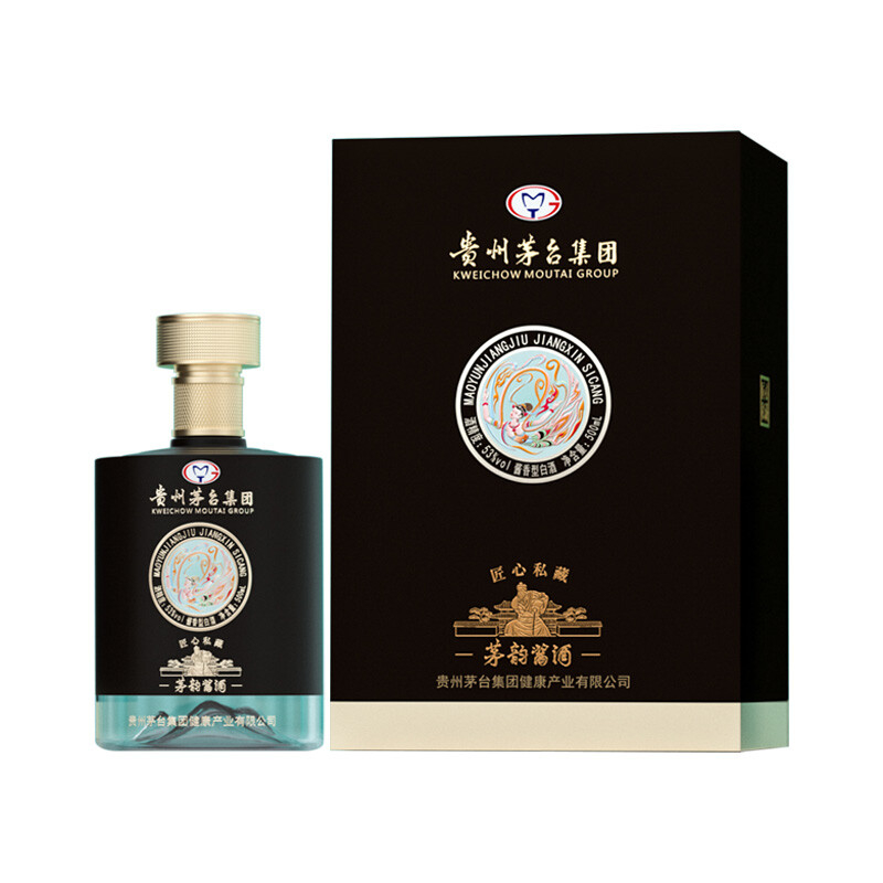 貴州茅臺(tái)集團(tuán)茅韻醬酒匠心私藏飛天仙女圖口感醬香型53度白酒500ml單瓶裝