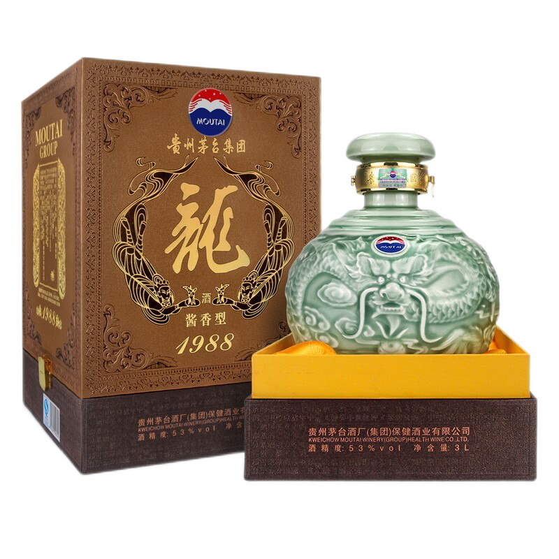 貴州茅臺(tái)集團(tuán)2011年龍酒1988大壇裝口感醬香型53度白酒3000ml壇裝