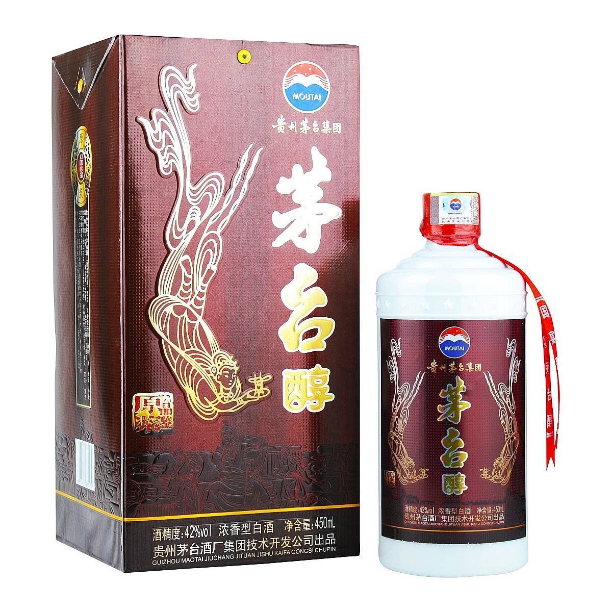 貴州茅臺集團茅臺醇年份原漿品鑒口感濃香型42度白酒450ml單瓶裝