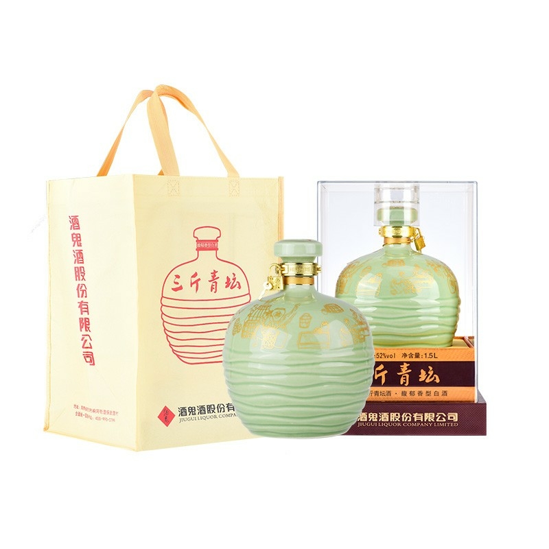 酒鬼酒湘之潤(rùn)三斤青壇52度馥郁香型白酒1500ml