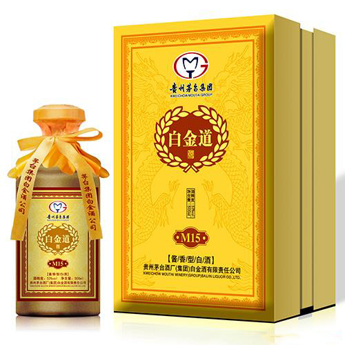 貴州茅臺(tái)集團(tuán)白金道酒M15口感醬香型53度白酒500ml單瓶裝