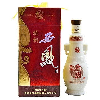 陜西西鳳梧桐酒口感濃香型50度白酒500ml單瓶裝